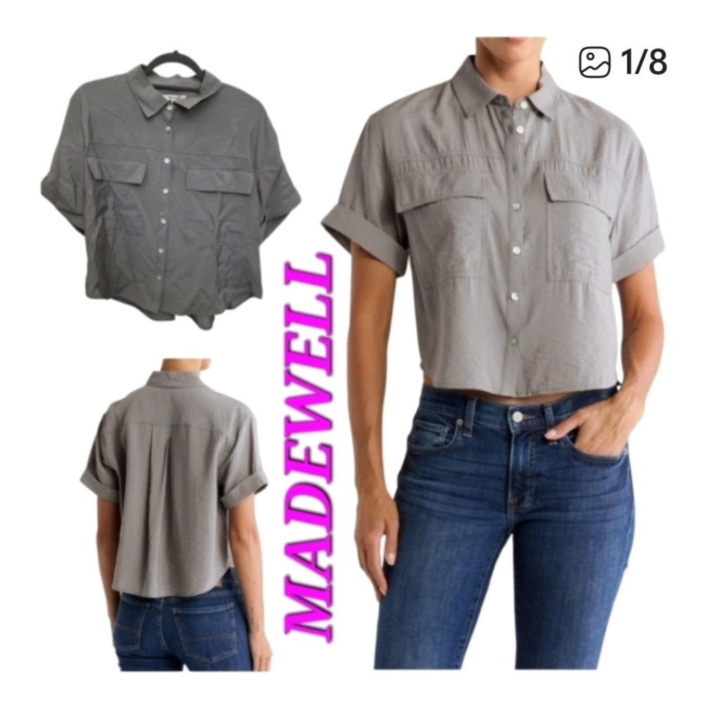 Madewell Cropped Button Front 
Utility Shirt - Picture 5 of 5